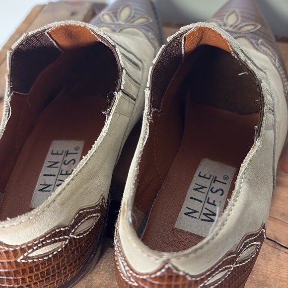 Vintage Leather Suede Ankle Cowboy boots sz7.5M - Picture 5 of 9